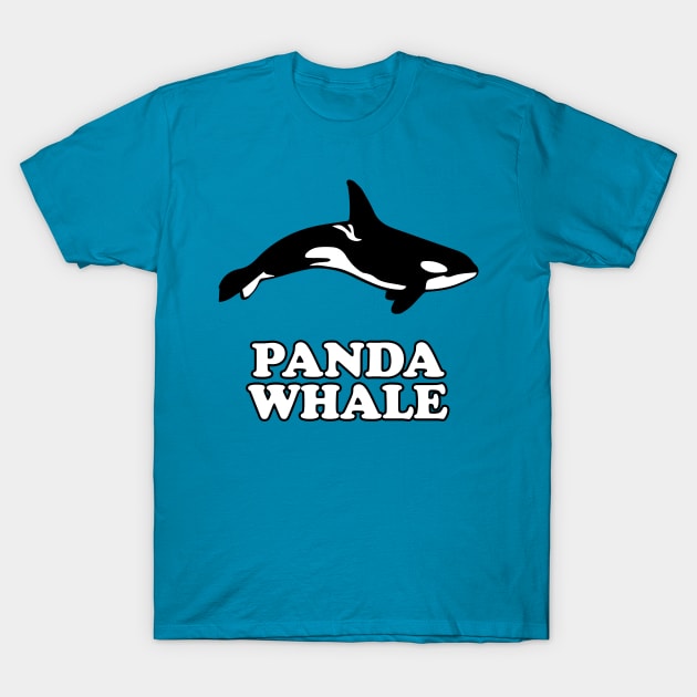 Panda Whale T-Shirt T-Shirt by dumbshirts